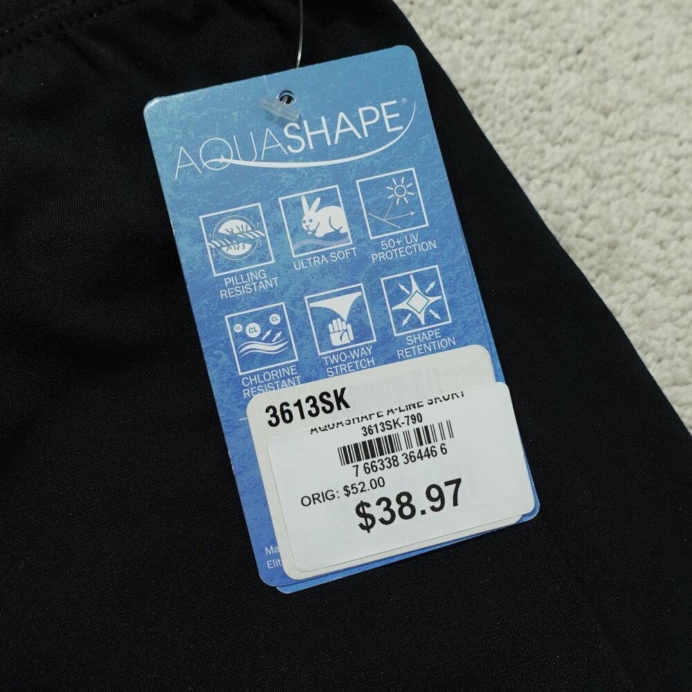NWT Dolfin Womens Aqua Shape A-Line Skort Elastic Waist Tennis Black Size S - Picture 7 of 9